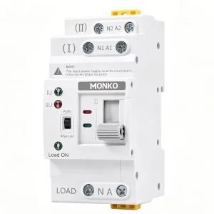 Industrial Single Phase 2-Pole Automatic Transfer Switch with 5kA/8kA Breaking Capacity for Solar Energy Storage