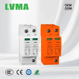 Industrial Solar System Lightning Protection DC AC Surge Protector 40kA LMDS T2 40PV T2 1P 2P 3P Electronic Equipment