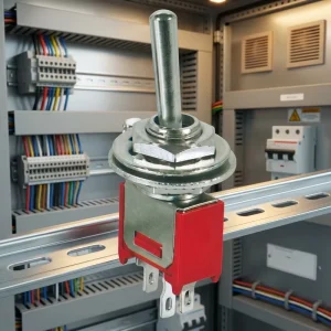 Insulated Base 3 Position Metal Toggle Switch Thread Panel Mount Heavy Duty On Off On Toggle Switch for Industrial Control