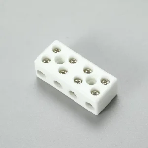 Insulating High Temperature Resistance Electrical Porcelain Connector Ceramic Terminal Blocks for High-voltage Cabinet