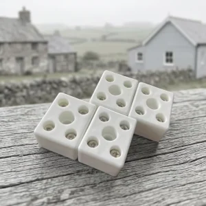 Insulating High Temperature Resistance Electrical Porcelain Connector Ceramic Terminal Blocks for High-voltage Cabinet