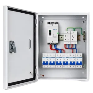 Integrated Power Distribution Board with AC30 Sockets and 100A Main Switch 300400150mm Lighting Control Box