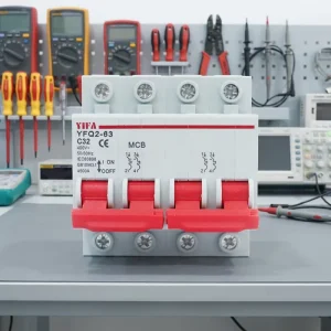 Intelligent 63A 2P MCB Miniature Circuit Breaker Double Power Changeover 400V 4.5kA Protection Copper Material Li