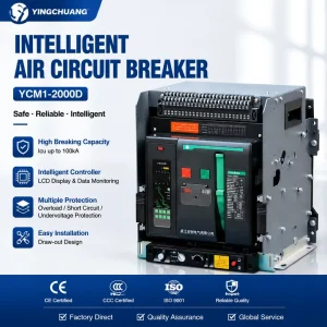 Intelligent Air Circuit Breaker ACB DW45 Series 3-pole and 4-pole 400V 690V Withdrawable Compliant with IEC60947-2 Standard