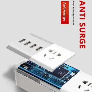 Italian Standard Socket Italian Style Power Strip Plug Adapter Studying Abroad Italy Surge Protection 4 USB Ports