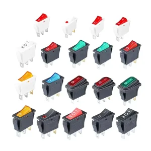 JC-KCD3-A 3PIN 2 Position Rocker Switch 2/3Pin 2 Position Push Button Car Boat Rocker Switch Illuminate Mini Electronic Switch