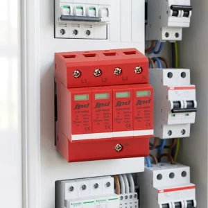 JLSP-400/40/4P T2 Type PBT Material Surge Protection Device 400V 40kA Lightning Protection