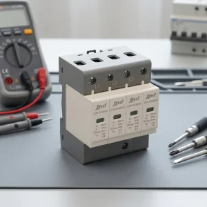 JLSP GA385 40 4P ODM OEM T2 385V 4P AC Surge Protector 40ka Lightning Protection 3 Phase Surge Protection Device