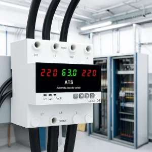 JMRD DSX 63A 100A Transfer Switch Automatic Relay ATS with High Low Voltage Protection Relay Home Use
