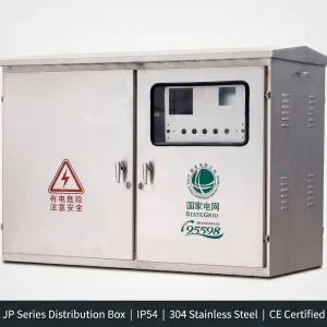 JP Series Outdoor Distribution Box 304 Stainless Steel IP54 3 in 1 Metering Compensation Protection CE