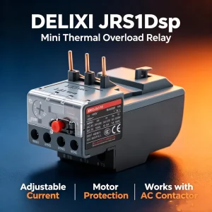 JRS1Dsp Miniature Thermal Overload Relay Adjustable Current Motor Thermal Relay Supporting Matching AC Contactor