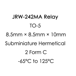 JRW-242MA TO-5 Relay Hermetical 2 Form C Electromagnetic Relay Switch Control 0.5A 1A Aerospace Aircraft