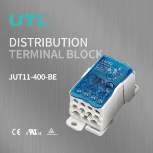 JUT11-400 400A Distribution Terminal Block Big Current Wire Connector 85*29mm Copper Mounting Holes All Copper Din Rail Type