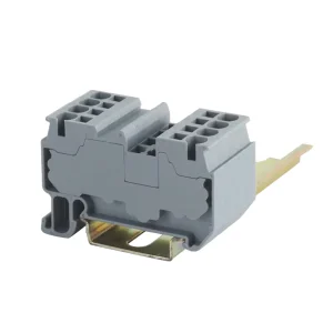 JUT14-4 4mm2 PA66 V0 Retardant Ground Wire Plug in Electrical Power Distribution Din Rail Terminal Block
