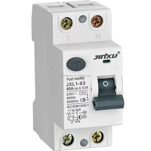 JXL1 63 Series AC ELCB 2 Pole 40A 63A 30mA 100mA 300mA RCD RCCB Electronic Type Earth Leakage Circuit Breaker