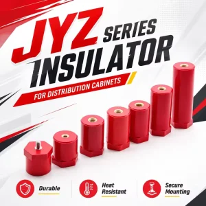 JYZ Series Busbar Support Standoff Insulator Red Low Voltage Electrical Spacer for Switchgear Distribution Panel Power Panel Kit