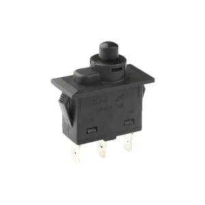 KA12 Series 30A 12VDC Single Pole Double Throw Black Push Button Switch