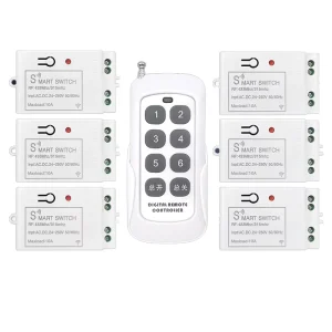KAIYI Eight-Button Remote Control Switch 220V 10A IP65 10m-50m Range RF Wireless Battery-Powered ABS Material Control Control