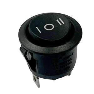 KCD1-5 Round Rocker Switch 3 Pin 3 Position I-O-II 10A 125VAC 6A 250VAC Mini Toggle Switch for Household Appliance