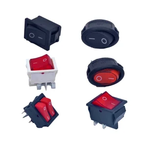 KCD101 Black Rocker Switch 2 Pin AC 6A 125V Mini Toggle Switch for On Off Function