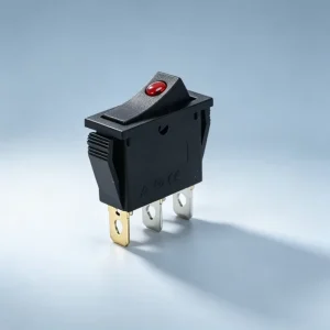 KCD3 4 101EN Illuminated Light Rocker Switch SPST 3Pin ON OFF Function Dot LED Plastic Rocker Switch 12V 220V 110V