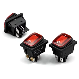 KCD4 Boat Shaped Switch High Current Double Lock 30A 35A Four Pins with Screws Rocker Waterproof Boat Switch