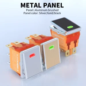 KCD4 Rocker Switch 28mm*22mm 6 Pins ON/OFF 2 Position with LED 9-24V 220V Momentary Self-Reset Electrical Switch