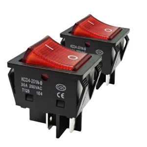 KCD4 Rocker Switch 3 Pin ON OFF DPST 30A 250V AC IP66 Waterproof Panel Mount ABS PC For Home Appliance Industrial