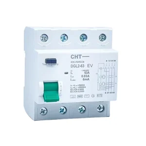 KEMA Certified Type A 4 Pole UK Earth Leakage Circuit Breaker 6mA DC EV RCD ELCB