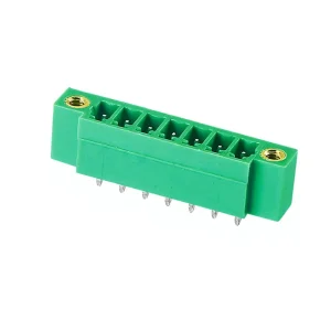 KF2EDGVM 3.5 3.81mm Pitch 2-Pin 7-8mm 300V 8A Green Plug-In Terminal Block Push-In Connection PA66 Insulation Nickel-Plated