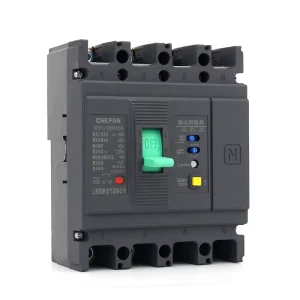 KFM1L Series 4 Pole 125 Type Molded Case Circuit Breaker MCCB with Leakage Protection 4 Pin Design