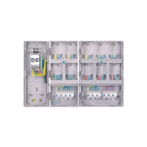 KG K1001D Single Phase Power Supply Distribution Box IP43 ABS Material Meter Box Prepaid Circuits ISO Certified Outdoor Indoor