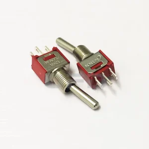 KL-S102/A1 5mm Toggle Switch KL-S Series 3pin ON-ON SPDT 1.5A 250VAC Self-locking Toggle Switch with Round Handle