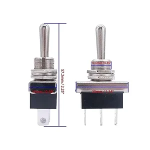 KN3D 103 Switches Parts Toggle Switch 3Pin 3 Position ON Off ON Rocker Switch 12VDC 25A Waterproof Cap Power Button Switch