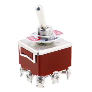 KN402 4PDT ON/ON 2 Position 12 Pin Toggle Switch 12mm Mounting Holes 10A/380VAC 15A/250VAC