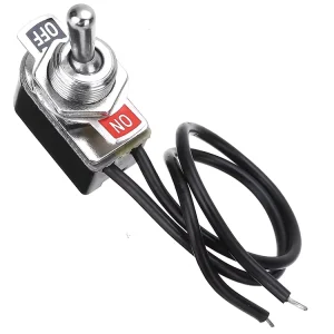 KNS 1 12MM Button Rocker Switch With 13CM Wire 2 Pin 2 Position Toggle Switch