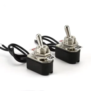 KNS 1 Slide Toggle Switch With Wire Terminal 2 Pos 12mm Hole 13cm Cable Length For Home Appliance Accessories