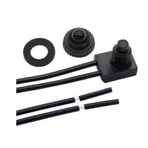 KP-107 IP67 Waterproof Push Button Switch 12V/250V 3A with 4 Inch Wire Leads