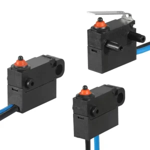 KW2 1A 02 B IP67 Waterproof Micro Limit Switch Wire 12VDC 3A 100M Insulation Resistance 40~80C Operating Temperature