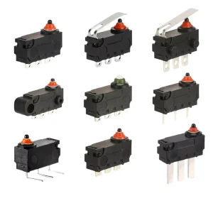 KW2 IP67 Waterproof SPDT Plastic Small Curved Lever Micro Switch Electronic Components