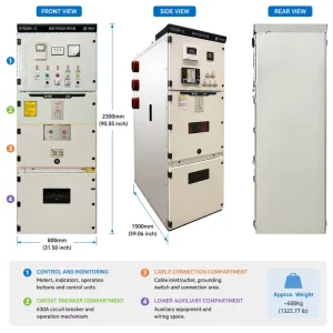 KYN28 12 12kV Air Insulated Withdrawable Metal Clad Switchgear for Mining Power Plants and Industrial Substations
