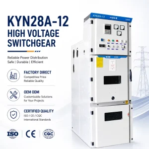 KYN28A 12 12KV High Voltage Switchgear Indoor Metal clad Power Distribution Cabinet 630A Air Insulated Switchgear Panel