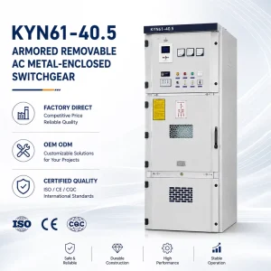 KYN61 40.5 AC Metal Enclosed Withdrawable Switchgear High Voltage Power Distribution Equipment for Industrial