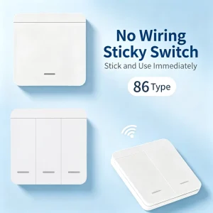 KaiYi 220V Wireless Smart Life RF433 IP65 Waterproof ABS Modern Panel Smart Light Switch Dual Control Wall-Mounted