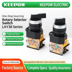 Kaibo LAY38 11X 2 Rotary Knob Switch 190000g Load Capacity Second Gear Selector IP40 Protection Machine Tool Power Switch