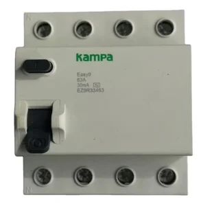 Kampa EZ9R56425 Easy9 4 Pole 25A 100mA RCD ELCB RCCB Residual Current Circuit Breaker