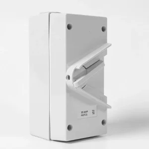 Karwoll 20 Amp Rotary Power Switch Isolator Weatherproof 3P Outdoor Disconnect Switches Made of Durable Plastic