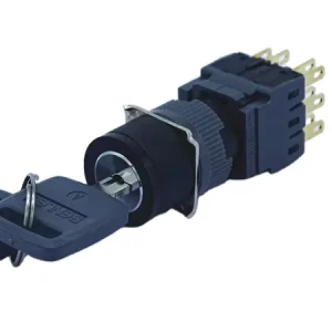 Key Selector Switch 16mm 3 Position Self Locking 3NO 3NC Mechanical Key Switch