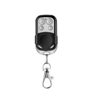 Keychain Remote for Garage Door Opener 4-Button Replacement Control with Slide Cover 433MHz RF Remote