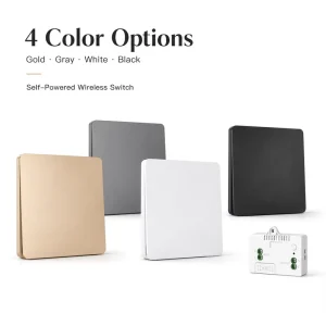 Kinetic Wireless Remote Control Durable Home Light Switches 10A Waterproof ABS PC Material Wall Switch RF433